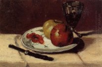 Still Life Apples And A Glass 1873