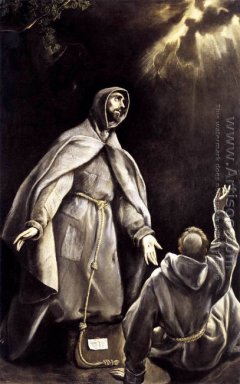 Visão de St Francis da tocha flamejante 1600-1605