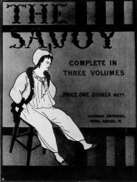 design for the front cover of the savoy complete in three volume