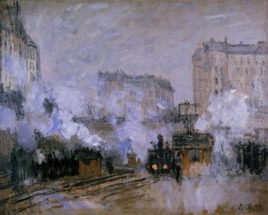 La stazione di Saint Lazare arrivo di un treno