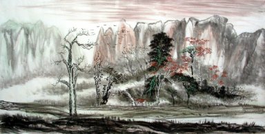 Landscape, Autumn - Lukisan Cina