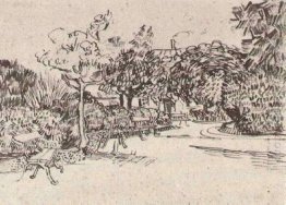 Public Garden With Benches 1888