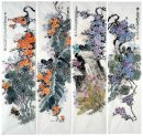 Oiseaux et fleurs - FourInOne - Peinture chinoise