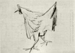 Sketch Of A Hen 1890