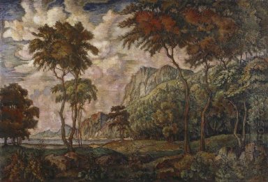 Paysage avec des arbres