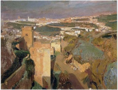 Menara Of Seven Pont Alhambra Granada 1910