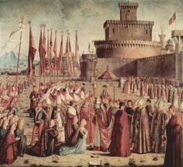 The Pilgrims Meet Pope Cyriac Before The Walls Of Rome 1493