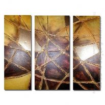 Hand-painted Abstract Oil Painting - Set of 3