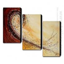 Hand-painted Abstract Oil Painting - Set of 5