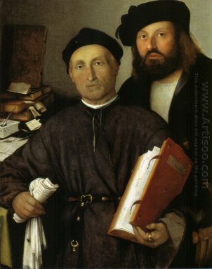 Portret van Giovanni d\'Agostino Della Torre en zijn zoon Niccol