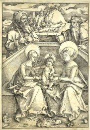 The Holy Family With Saint Anne And Saint Joachim Gravure Sur Bo