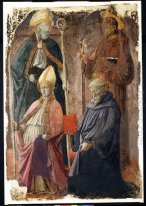 Saints Augustin And Francis A Bishop Saint And Saint Benedict