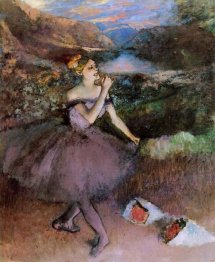 dancer with bouquets