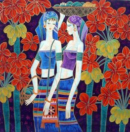 Mooie Dame - Chinees schilderij Mooie Dame - Chinees schilderij