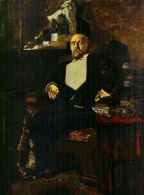 Portret van S Mamontov De oprichter van de Eerste Particuliere O