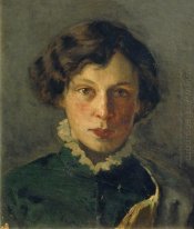 Portrait Of M Nesterova The First Wife Of The Artist 1886