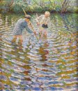Boys Catching Fish