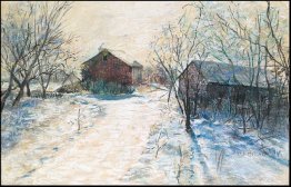 Farm Buildings In A Winter Landscape