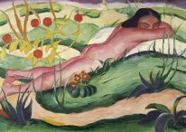 Nude Lying In The Flowers 1910