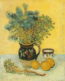 Still Life Majolica Jug With Wildflowers 1888