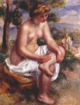 Seated Bather In A Landscape 1900