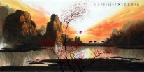 Mountains, water, flowers - Chinese Painting