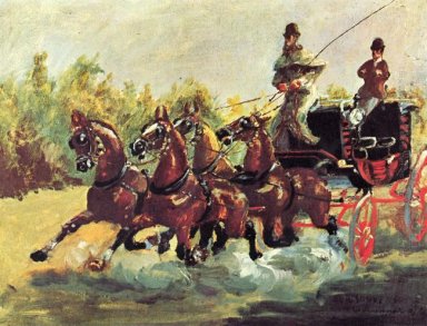 Le comte Alphonse De Toulouse Lautrec conduite A Four cheval d\'a