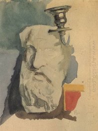 Still Life Plaster Mask Horn Of Chandelier 1885