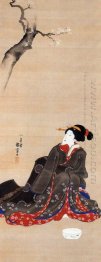 Woman Seated Under A Cherry Blossoms