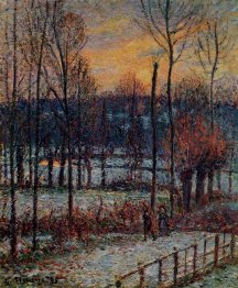 the effect of snow sunset eragny 1895