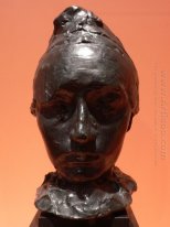 retrato de Camille Claudel, con un capó 1886