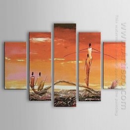 Hand-painted Oil Painting People - Set of 5