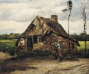 Cottage mit Bauer Coming Home 1885