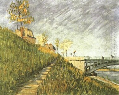 Floden Seine nära Pont De Clichy 1887