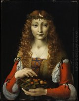 Gadis dengan Ceri (dikaitkan dengan Giovanni Ambrogio de Predis)