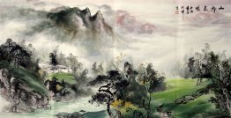 Bergen, water - Chinees schilderij