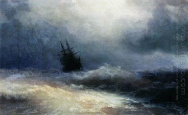 Ship i en storm 1887