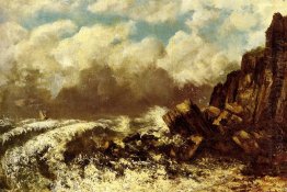 Seascape At Etretat 1869