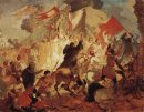 Siege av Pskov By polske kungen Stefan Batory År 1581 1837
