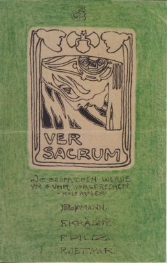 Postcard To Carl Moll Ver Sacrum 1897