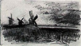 Windmills At Montmartre 1886