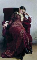 Rest Portrait Of The Artist Vera Repina S Ehefrau 1882