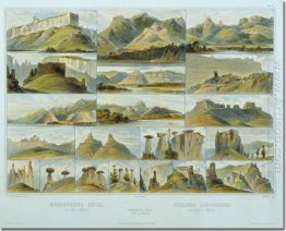 Remarkable Hills on the Upper Missouri, plate 34 from Volume 2 o