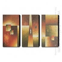 Hand-painted Abstract Oil Painting - Set of 3