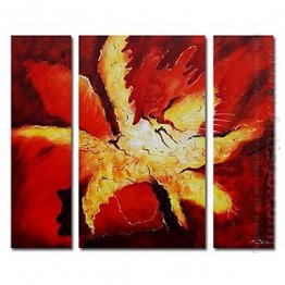 Hand-painted Oil Painting Abstract Oversized Wide - Set of 3