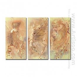 Hand-painted Abstract Oil Painting - Set of 3