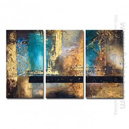 Hand-painted Abstract Oil Painting - Set of 3