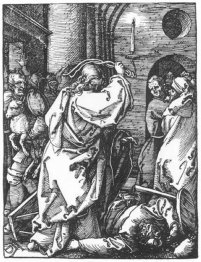 christ driving the merchants from the temple 1511