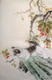 Kat - Chinees Schilderij Kat - Chinees Schilderij
