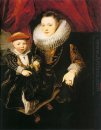 Jonge vrouw met een kind 1618
